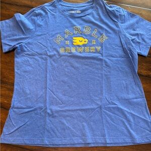 Marble Brewery Logo Tee in Royal Blue & Yellow-Size XL